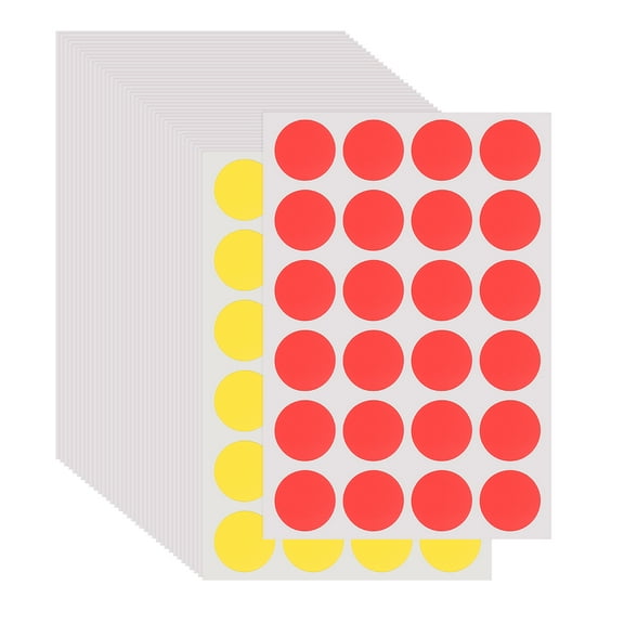 Uxcell Colored Dot Stickers, Color Coding Labels Blank Circle Adhesive Round Price Sticker 2 Color 3/4"