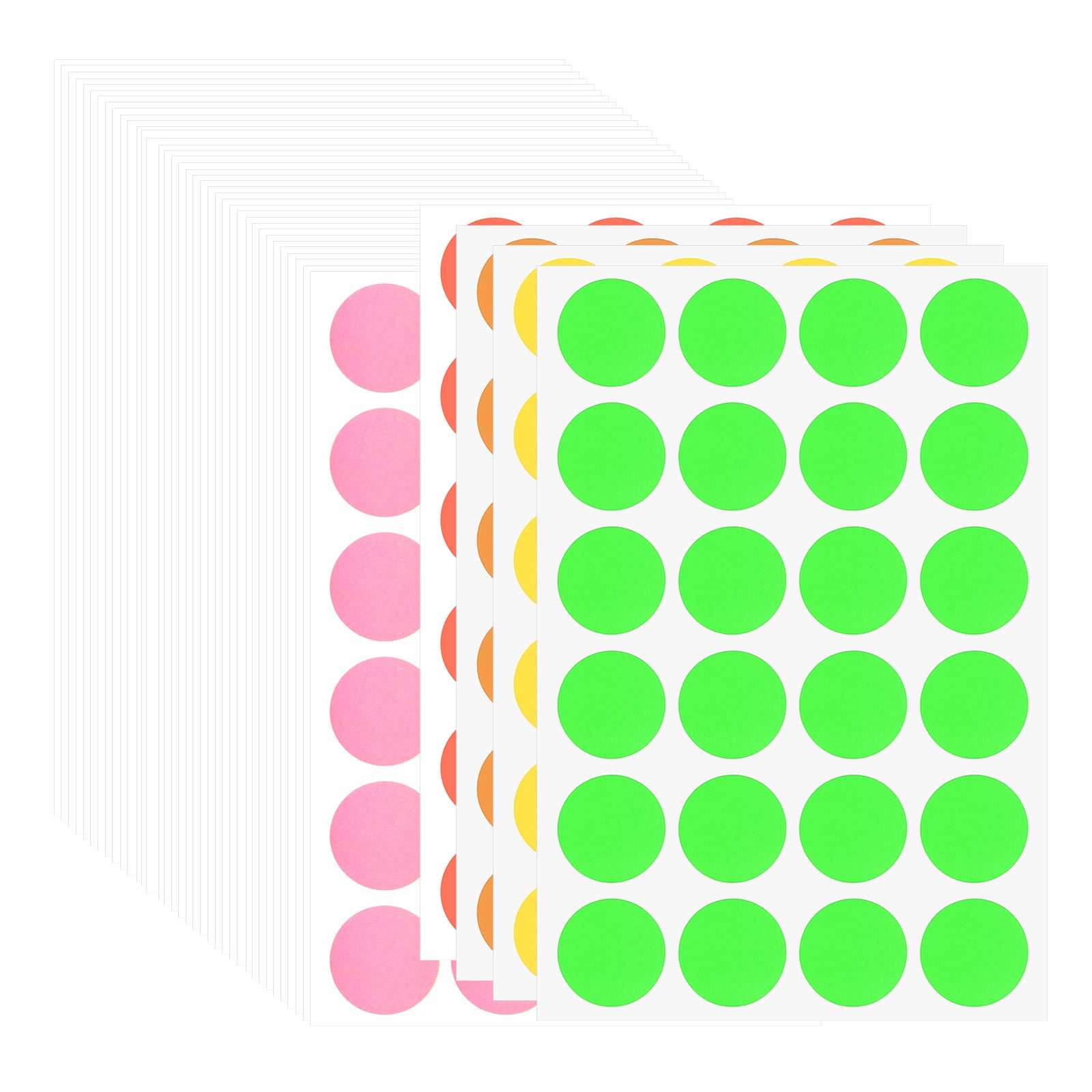 Uxcell Colored Dot Stickers, Color Coding Labels Blank Circle Adhesive ...