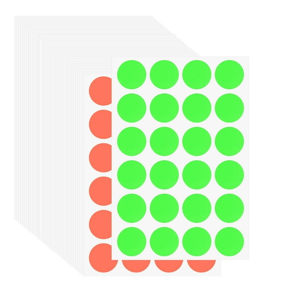 Uxcell Colored Dot Stickers, Color Coding Labels Blank Circle Adhesive Round Price Stickers 2 Color 3/4"