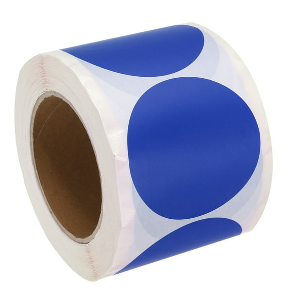 Uxcell Colored Dot Stickers Color Coding Labels Blank Circle Sticker Adhesive Round Price Stickers Dark Blue 3 in