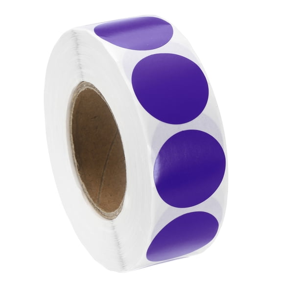 Uxcell Colored Dot Stickers, Color Coding Labels Blank Circle Stickers Adhesive Purple
