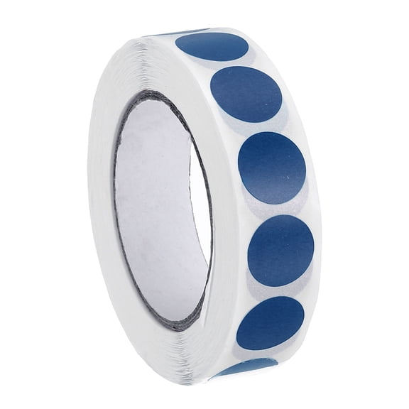 Uxcell Colored Dot Stickers, Color Coding Labels Blank Circle Stickers Adhesive Round Price Stickers Dark Blue 1/2"