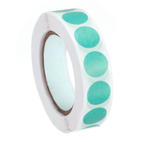 Uxcell Colored Dot Stickers, Color Coding Labels Blank Circle Stickers Adhesive Round Price Stickers Forest Blue 3/4"