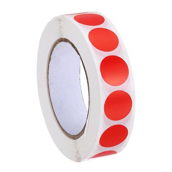 Uxcell Colored Dot Stickers, Color Coding Labels Blank Circle Stickers Adhesive Round Price Stickers Red 1/2"