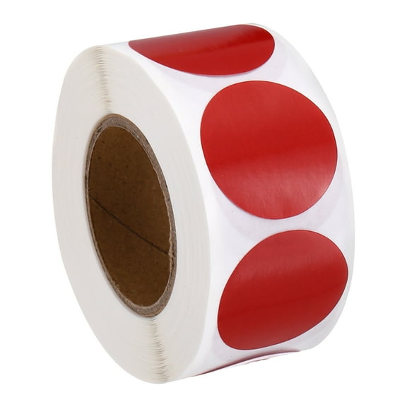 Uxcell Colored Dot Stickers, Color Coding Labels for Inventory and Organization Dark Red