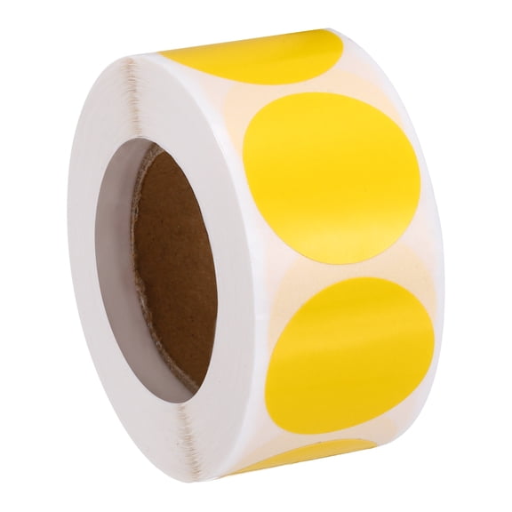 Uxcell Colored Dot Stickers, Color Coding Labels for Inventory and Organization Yellow
