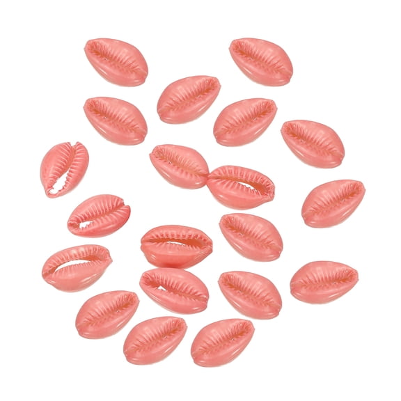 Uxcell Colored Shell, 20 Pcs Pink Smooth Cut Oval Seashells Beads for DIY Jewelry Making