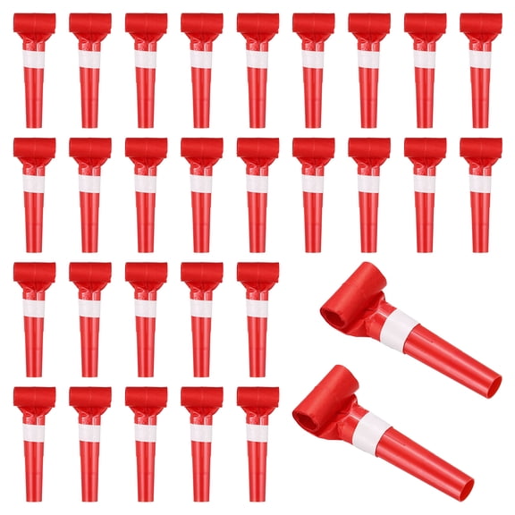 Uxcell Colorful Party Blower, Funny Blowouts Blow Horns, Red 30Pcs, Tube Blowout Party Gift Favors for Birthday Parties Holiday Christmas New Years Celebration Noise Makers