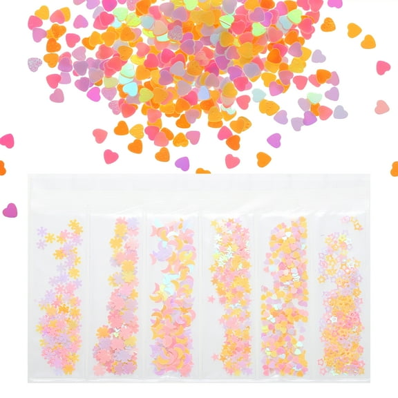 Uxcell Colors Multi-shape Chunky Glitters Resin Epoxy Accessories Crafts Sequins Decor