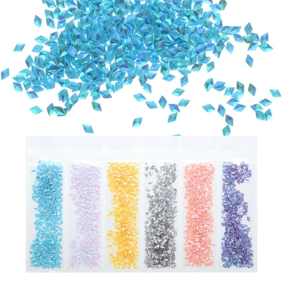 Uxcell Colors Rhombus Shaped Chunky Glitters Resin Epoxy Accessories Crafts Sequins Decor