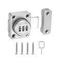 thumbnail image 1 of Uxcell Combination Cabinet Latch Keyless Drawer Lock 3-Digit Password Cabinet Lock Safety Lock Silver, 1 of 7
