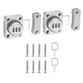 thumbnail image 1 of Uxcell Combination Cabinet Latch Zinc Alloy Keyless Drawer Lock 3-Digit Password Cabinet Lock Safety Lock Silver, 1 of 7