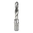 thumbnail image 1 of Uxcell Combination Drill and Tap Bit Metric M6 x 1 Thread 1/4" Hex Shank Machine Tapping Threading Taps, 1 of 6