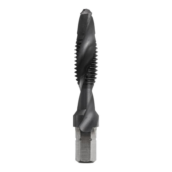 Uxcell Combination Drill and Tap Bit Metric M8 x 1.25 Thread 1/4" Hex Shank TiAlN Coated Threading Taps