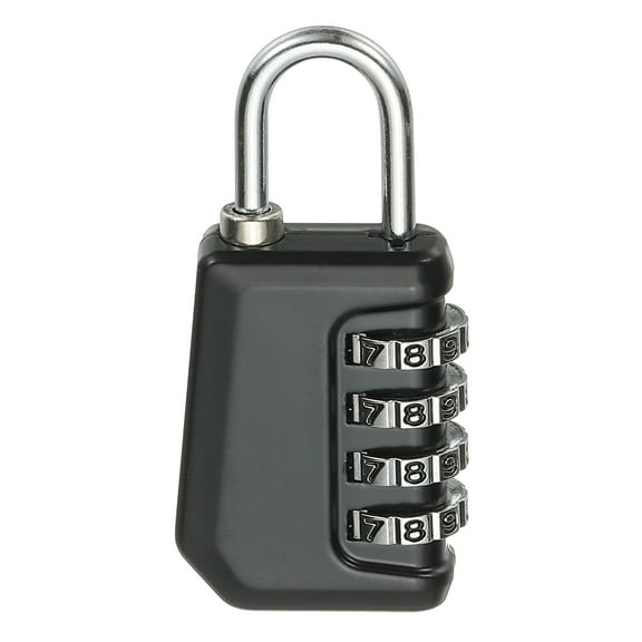 Uxcell Combination Lock, 4 Digit Padlock Combination Outdoor Waterproof Locker Lock for Gym Luggage Home Sport Hasp Storage Black