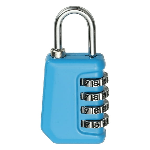 Uxcell Combination Lock, 4 Digit Padlock Combination Outdoor Waterproof Locker Lock for Gym Luggage Home Sport Hasp Storage Blue