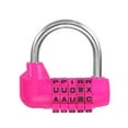 thumbnail image 1 of Uxcell Combination Padlock, 5 Digit Gym Locker Lock Alloy Steel Password Padlock, Pink, 1 of 6