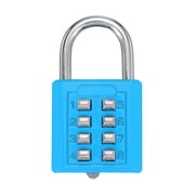 Uxcell Combination Padlock 8-Digit Push Button Padlock 4-Position Locking Mechanism Security Lock Lake Blue