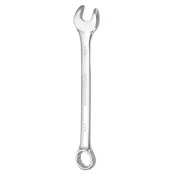 Uxcell Combination Wrench 1-1/16" Open End 10-Degree Offset 12-Point Box End Double Ended Wrenches Spanners Tools for Household Automotive Machinery DIY Repair