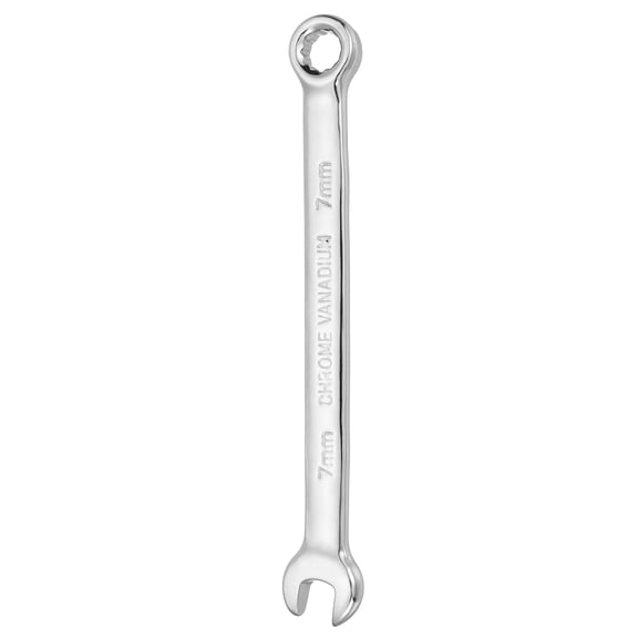 Uxcell Combination Wrench 7mm Metric 12-Point Box and Open End Thicken 45# Steel Double Ended Spanner Tool for Automotive Pipe Furniture Machinery DIY Repair