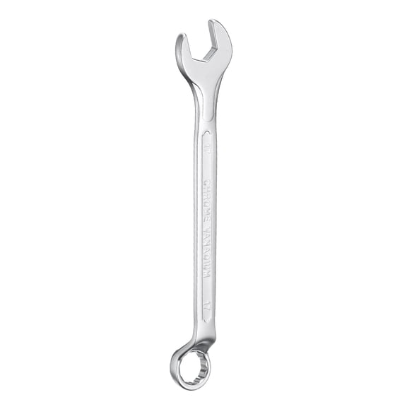 Uxcell Combination Wrench Offset 17mm 75-Degree 12-Point Box End and 15 Angled Open End Metric CR-V Steel Nickel Plated Multi-function Spanners for Mechanics DIY Enthusiasts