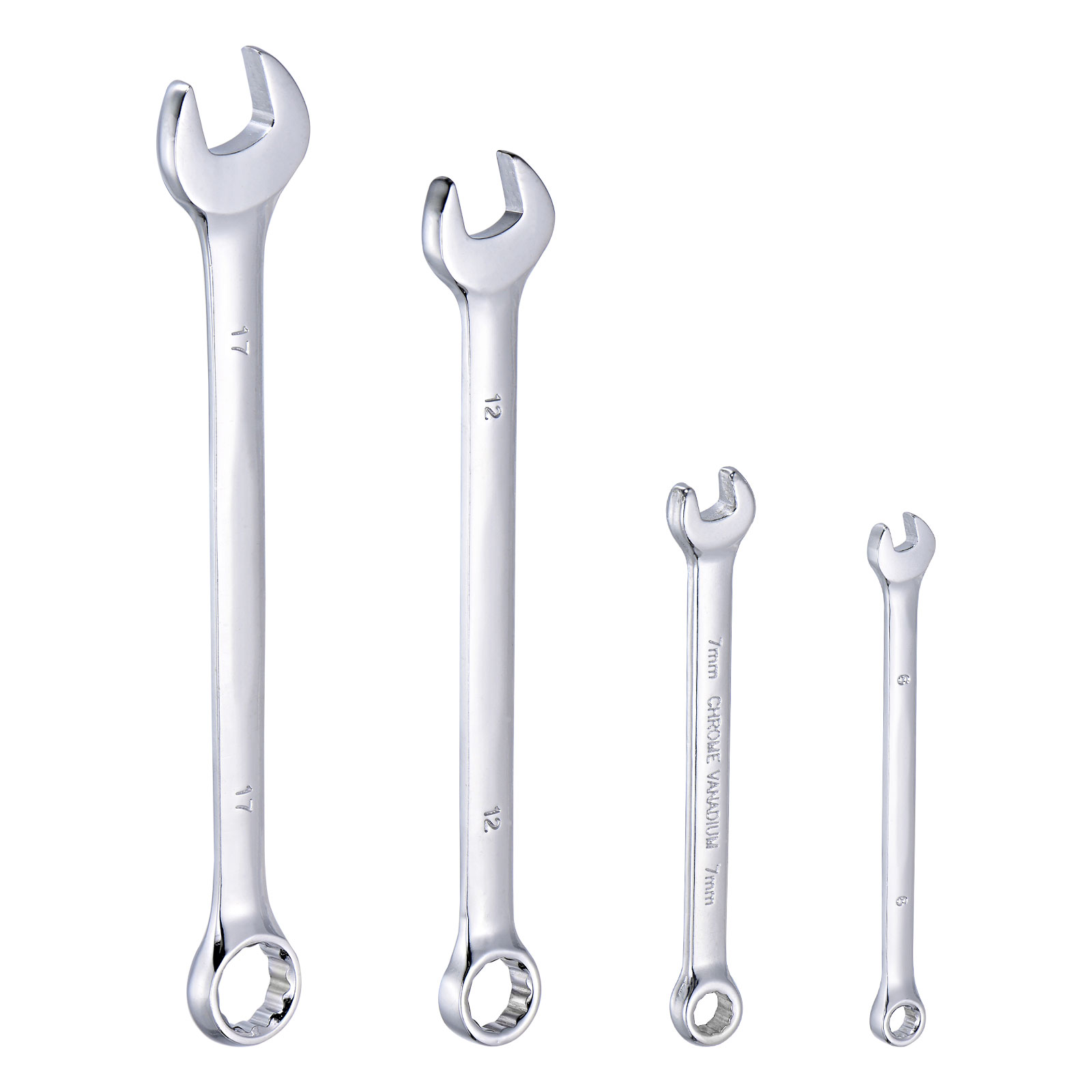 Uxcell Combination Wrench Set, Metric 617mm Open End and Box End, CRV