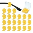 thumbnail image 1 of Uxcell Comma Shape Eye Glasses Ear Grips, Anti-Slip Silicone Comfort Eyeglass Ear Hooks with Box Yellow, 1 of 7