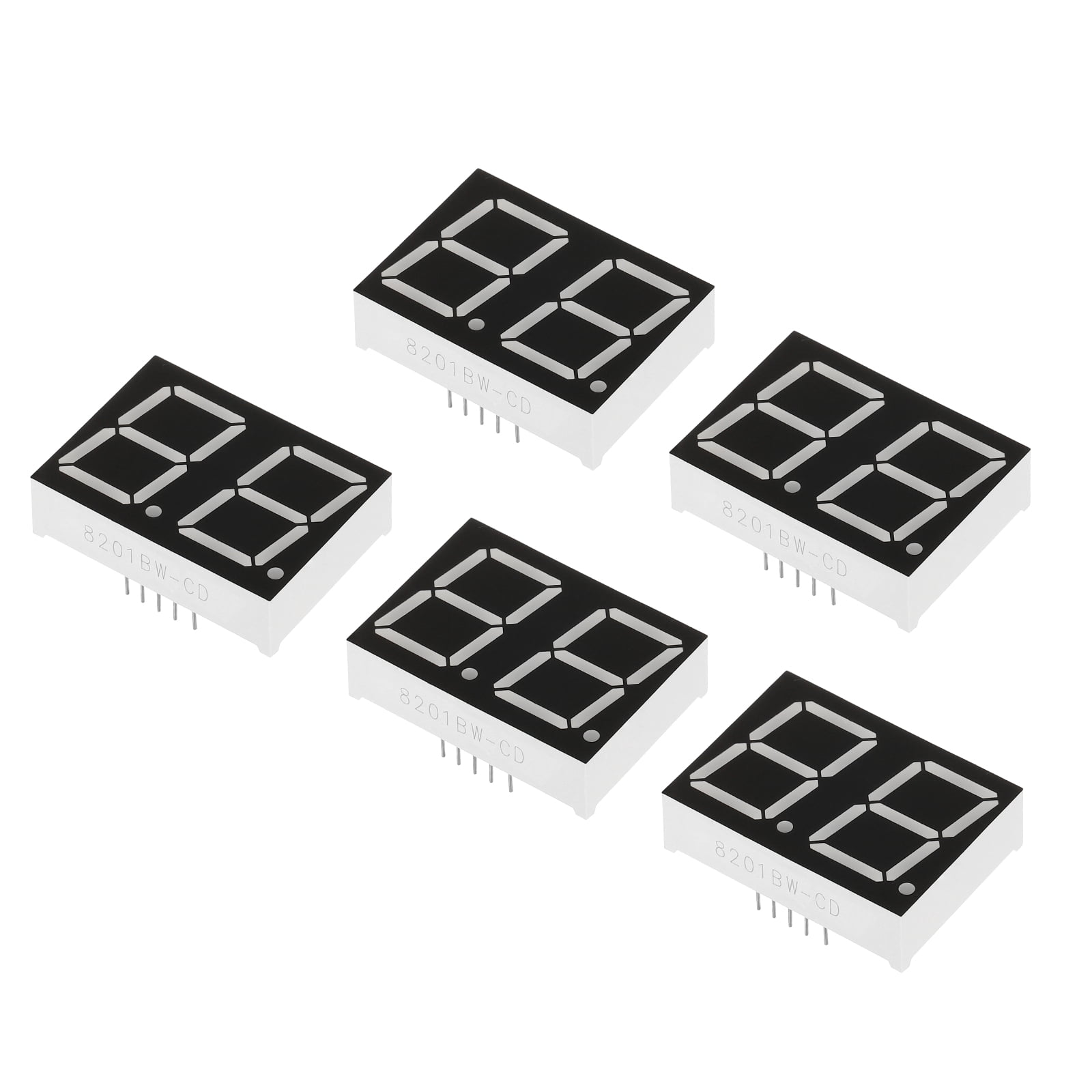 Uxcell Common Anode 7 Segment 10 Pin 2 Bit 3.3V LED Display Digital ...