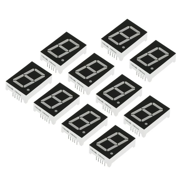 Uxcell Common Anode 7 Segment 10 Pin 1 Bit 3.3V 1" LED Display Digital Tube Green 10 Pack