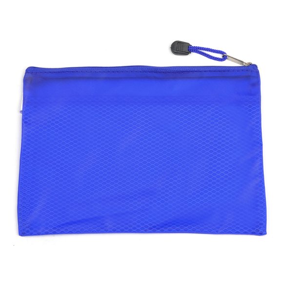 Uxcell Company 24 x 17cm Zip up Document File Paper Bags Folder Blue
