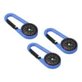 thumbnail image 1 of Uxcell Compass, Buckle Compass Keychain Waterproof Survival Pocket Compass, Light Blue 3Pack, 1 of 6