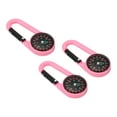 thumbnail image 1 of Uxcell Compass, Buckle Compass Keychain Waterproof Survival Pocket Compass, Pink 3Pack, 1 of 6