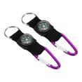 thumbnail image 1 of Uxcell Compass Keychain Belt Clip Camping Explorer Party Favors Purple Black 2 Pack, 1 of 6