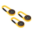 thumbnail image 1 of Uxcell Compass Keychain, Waterproof Survival Pocket Compass with Buckle, Yellow 3Pack, 1 of 6