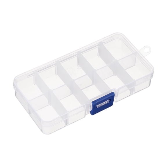 Uxcell Component Storage Box 10 Grids PP Electronic Organizer Box with Adjustable Driver Hardware Containers Boxes