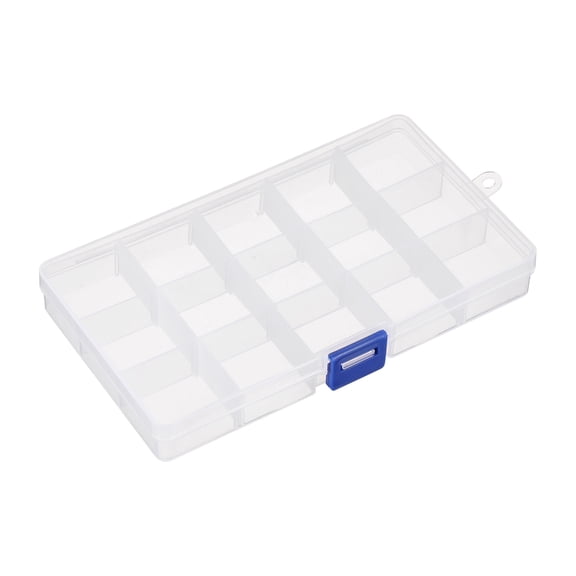 Uxcell Component Storage Box 15 Grids PP Electronic Organizer Box with Adjustable Driver Hardware Containers Boxes