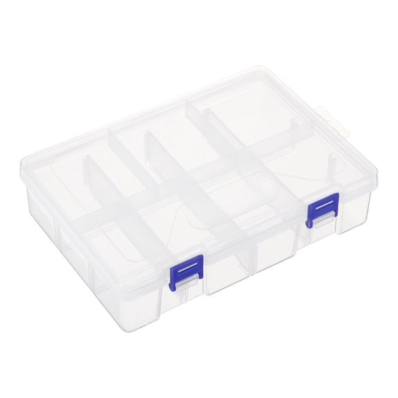 Uxcell Component Storage Box 8 Grids PP Electronic Organizer Box Double Layer with Driver Hardware Containers Box