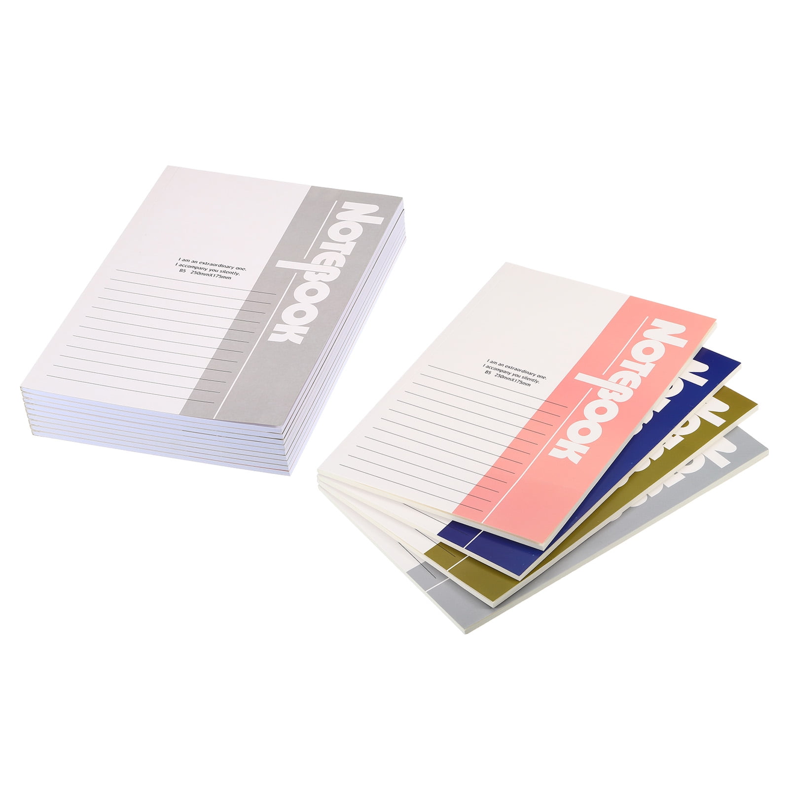 Uxcell Composition Notebooks Notebook Wide Ruled Lined Paper 56 Sheets