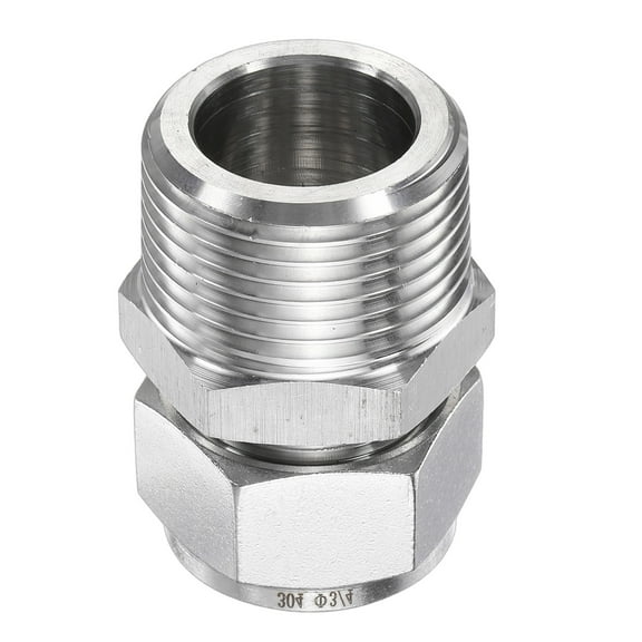 Uxcell Compression Fitting 3/4" OD x 1" PT Male Stainless Steel Coupler Adapter