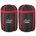 thumbnail image 1 of Uxcell Compression Stuff Sack, 2 Pack S Size Waterproof Sleeping Bag Sack Black Red, 1 of 6