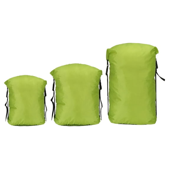 Uxcell Compression Stuff Sack, S/M/L Size 3 Pack Waterproof Sleeping Sack, Yellow Green