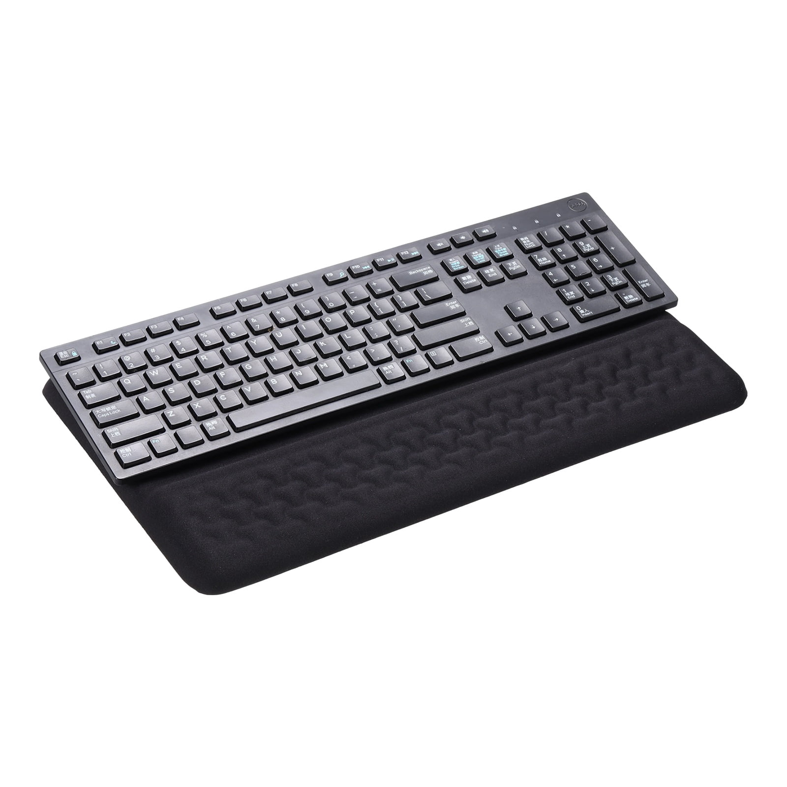 Uxcell Computer Keyboard Stand with Wrist Rest, Computer Wrist Support Pad, Keyboard Stand Riser Holder Pad for Office Desk Gaming Home, Black