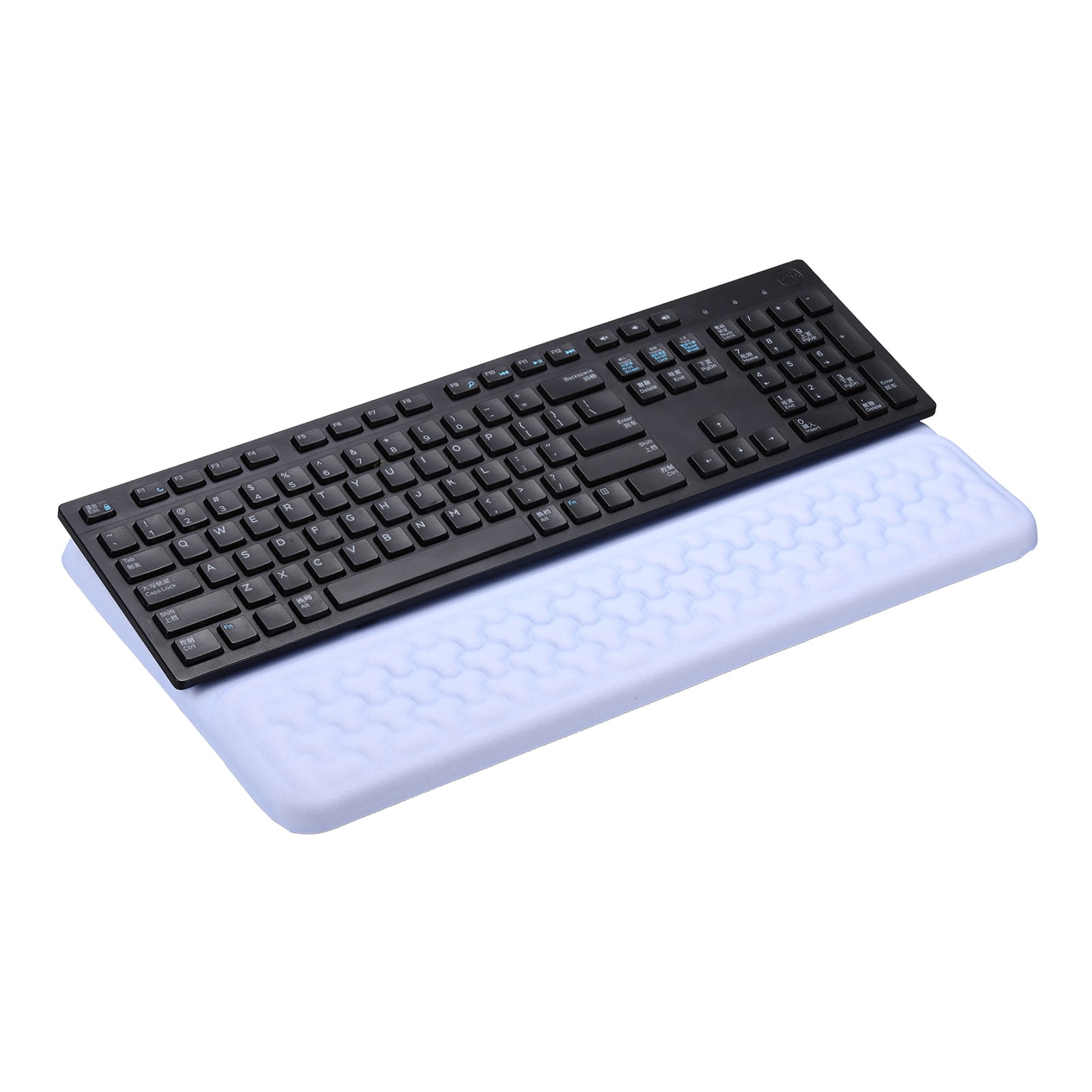 Uxcell Computer Keyboard Stand with Wrist Rest, Computer Wrist Support Pad, Keyboard Stand Riser Holder Pad for Office Desk Gaming Home, Blue
