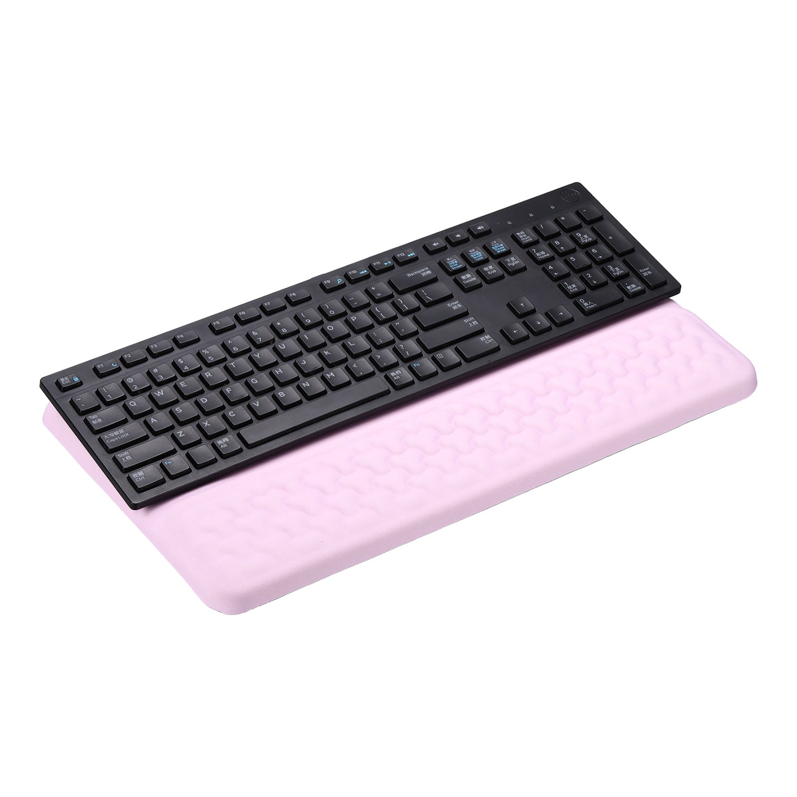 Uxcell Computer Keyboard Stand with Wrist Rest, Computer Wrist Support Pad, Keyboard Stand Riser Holder Pad for Office Desk Gaming Home, Pink