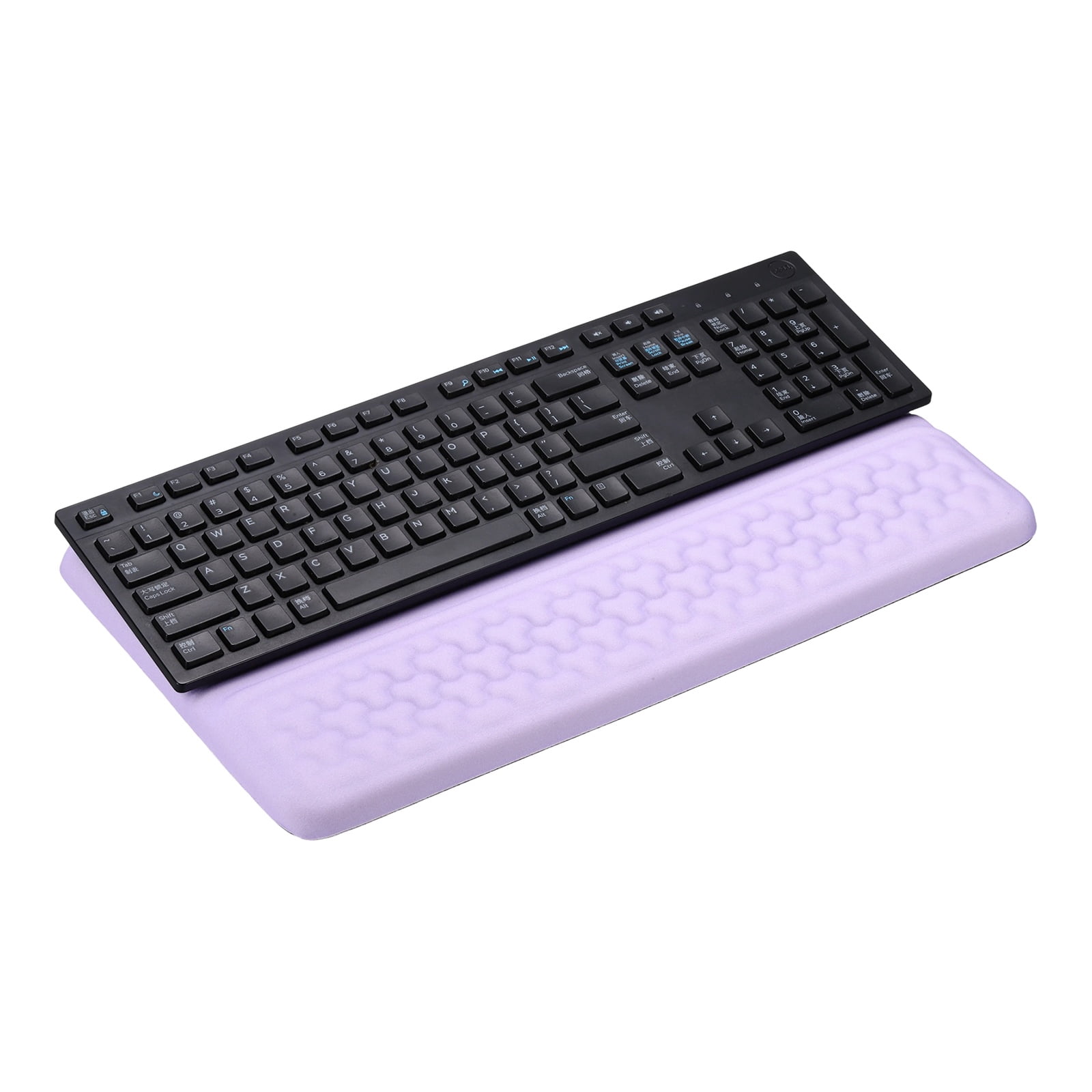 Uxcell Computer Keyboard Stand with Wrist Rest, Computer Wrist Support Pad, Keyboard Stand Riser Holder Pad for Office Desk Gaming Home, Purple