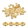thumbnail image 1 of Uxcell Cone Cup Countersunk Washers Anodized Aluminum Gaskets for Screw RC Gold M2 60 Pcs, 1 of 7