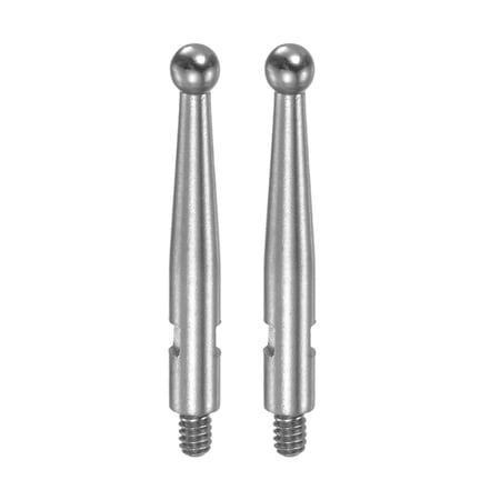 Uxcell Contact Point for Dial Test Indicator, 2mm Diameter HSS Ball Tip M1.4x0.3 Thread 0.68" Length, 2 Pack