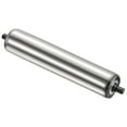 thumbnail image 1 of Uxcell Stainless Steel Gravity Conveyor Roller Transmission Galvanized End Silver 5"x14", 1 of 5