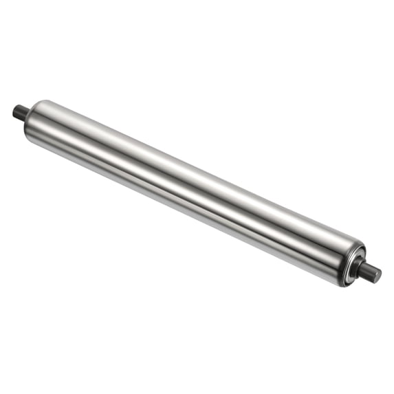 Uxcell Stainless Steel Gravity Conveyor Roller Transmission Galvanized End Silver 3"x16"