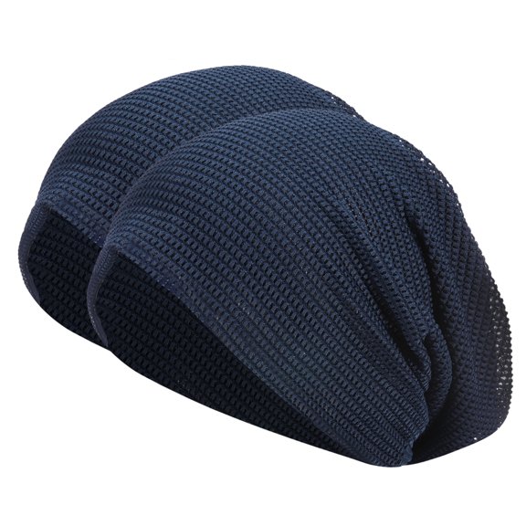 Uxcell Cooling Skull Cap Helmet Liner Sweat Wicking Cap Stretchy Breathable Cycling Running Hat Sports Caps for Men Women Dark Blue